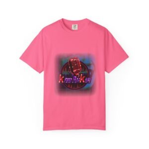 Retro Kērd DaiKur Microphone T‑Shirt — Vintage Neon Singing Logo Tee