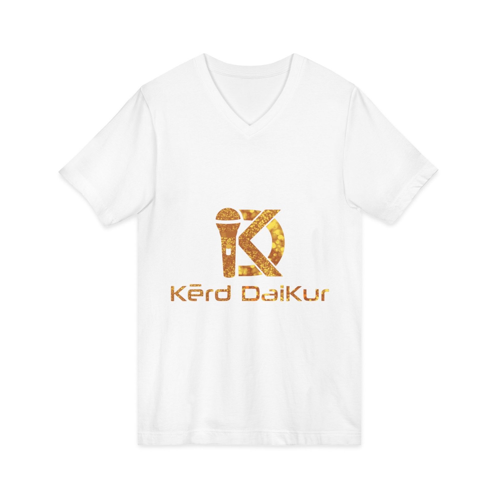 Kérd Daikur Gold Logo V-Neck Tee - Image 3