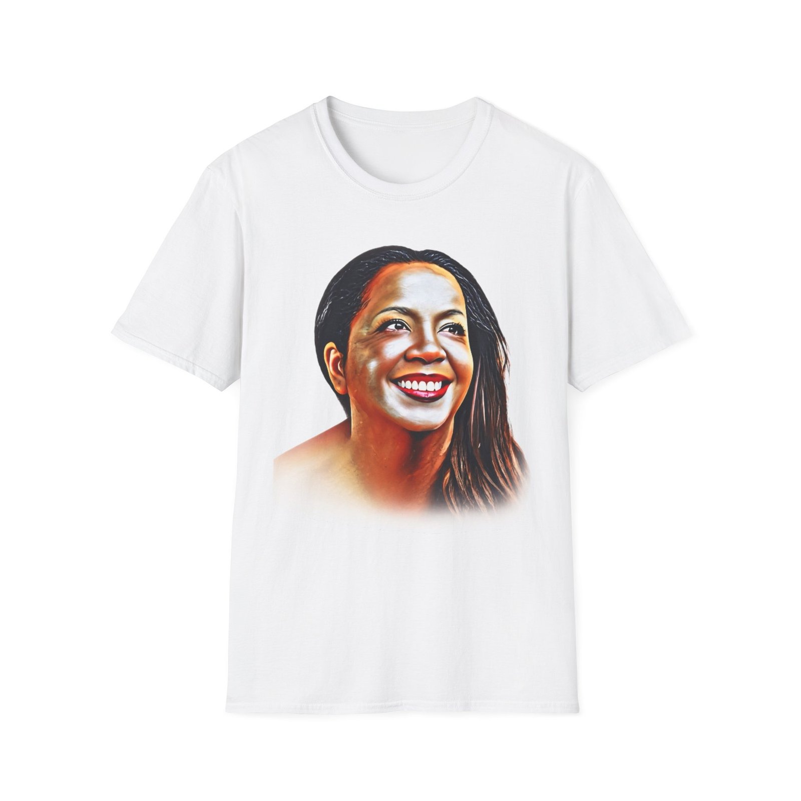 Portrait Tee — Vibrant Smiling Face Graphic T-Shirt
