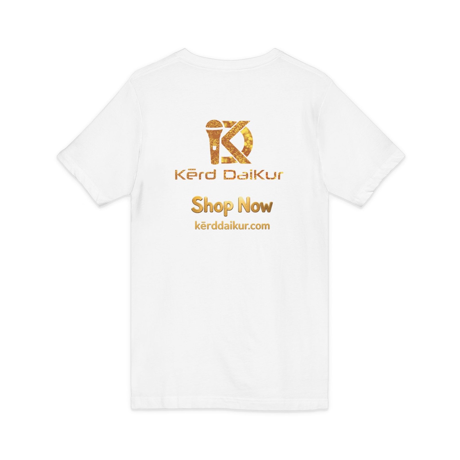 Kérd Daikur Gold Logo V-Neck Tee - Image 4