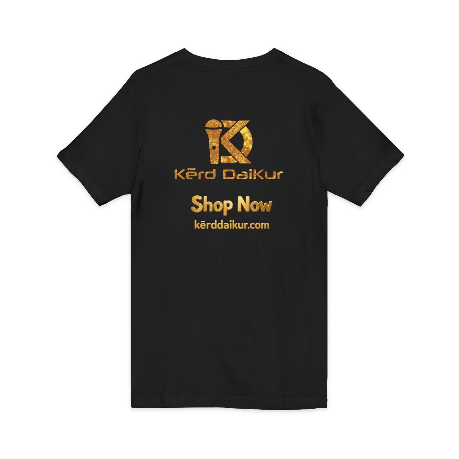 Kérd Daikur Gold Logo V-Neck Tee - Image 8