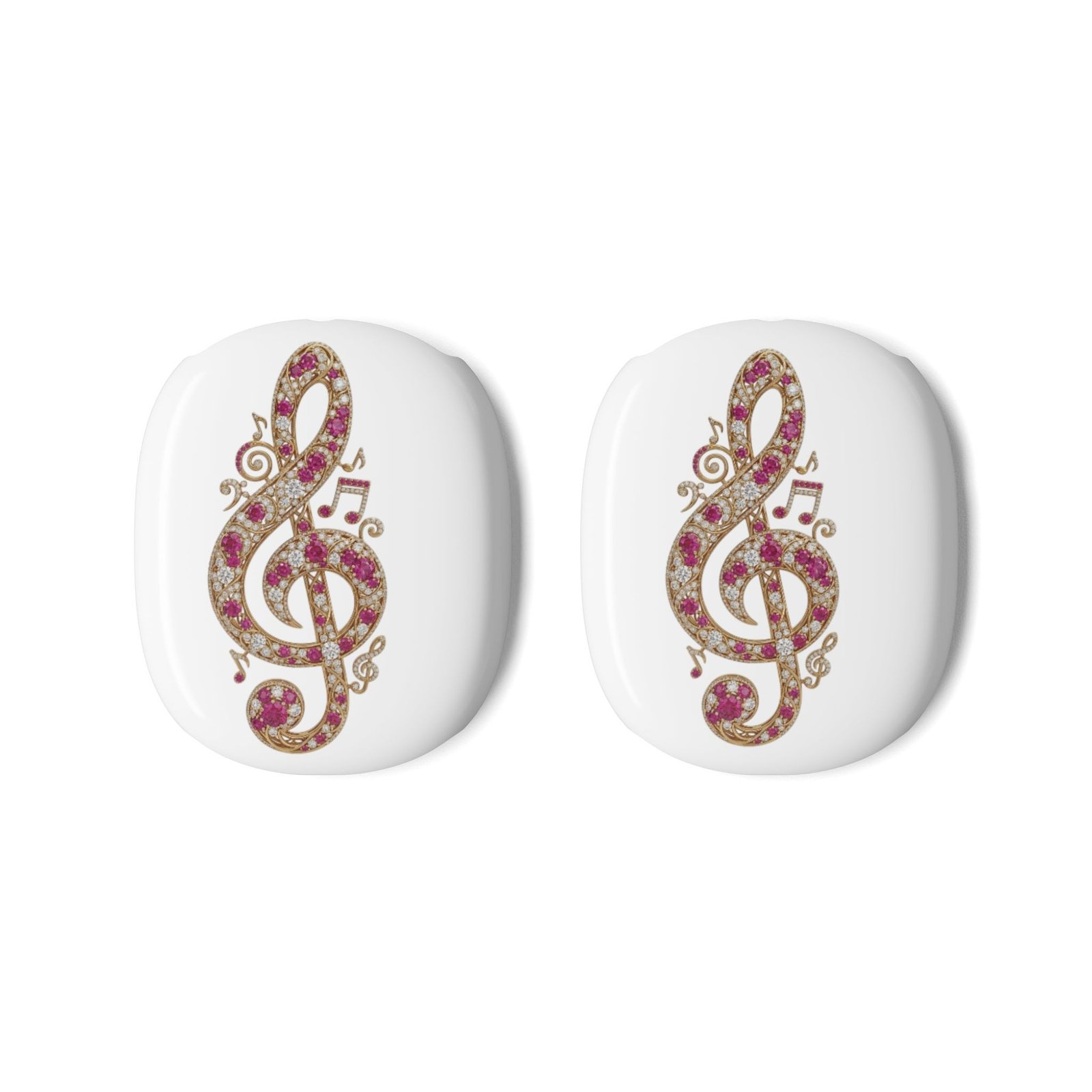 Starburst Pattern AirPod Max Case — Red Star Accent Earcup Covers - Image 2