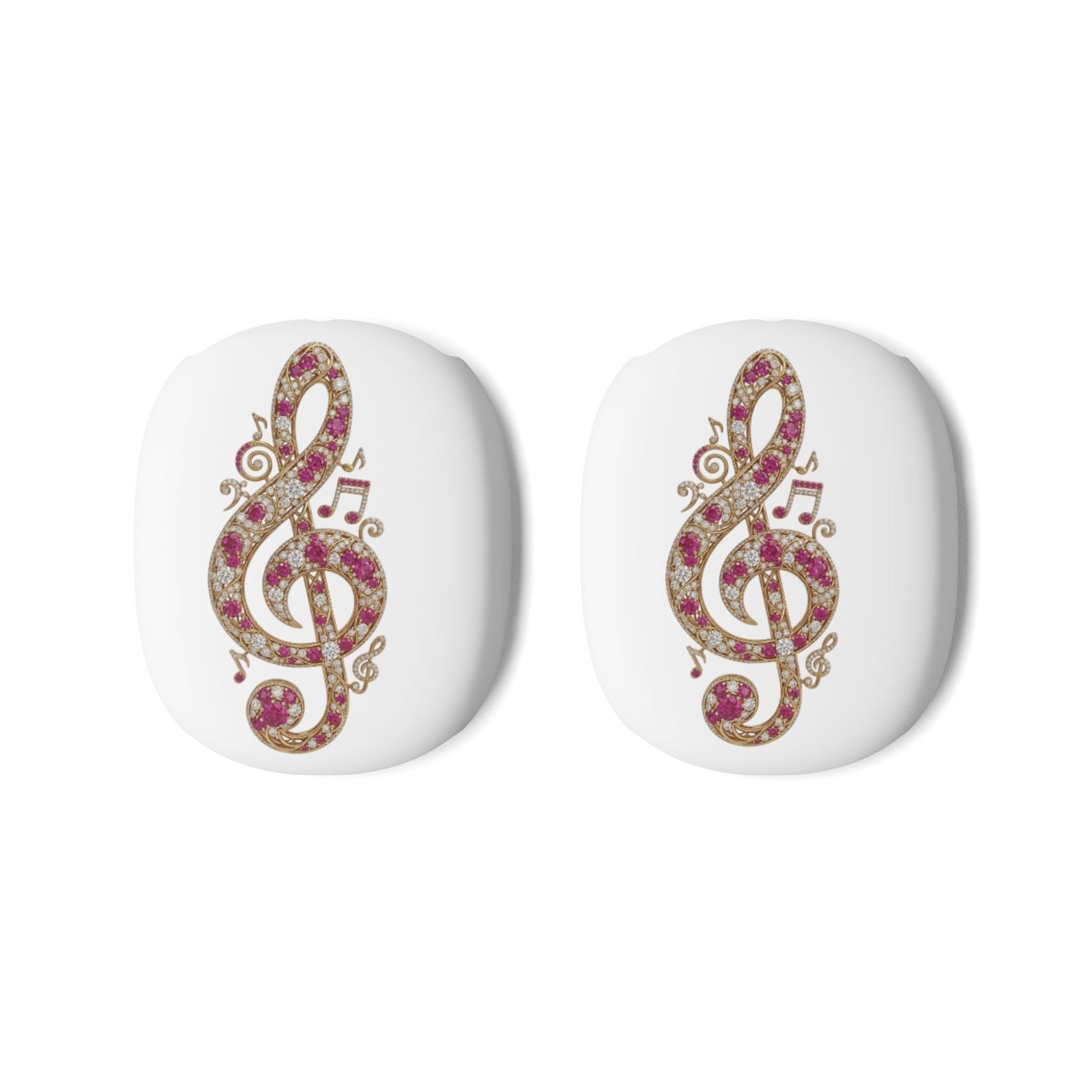 Starburst Pattern AirPod Max Case — Red Star Accent Earcup Covers - Image 4