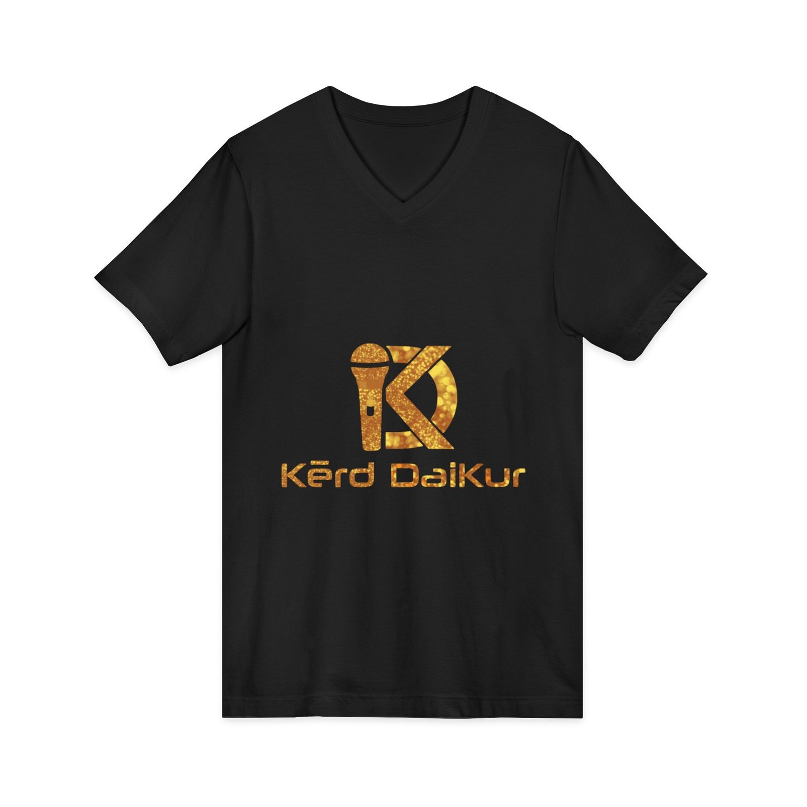 Kérd Daikur Gold Logo V-Neck Tee - Image 7