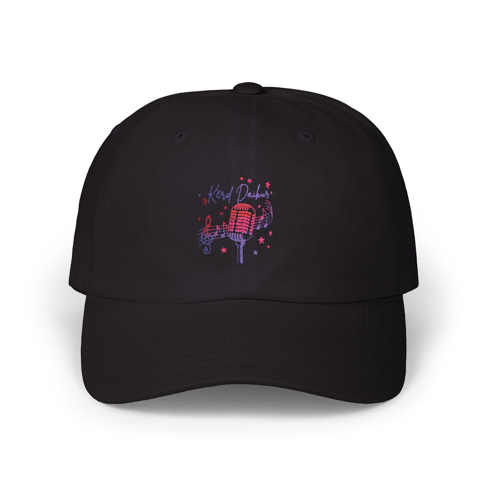 Dad Cap – Retro Microphone 'Kingmaker' Embroidered Baseball Hat