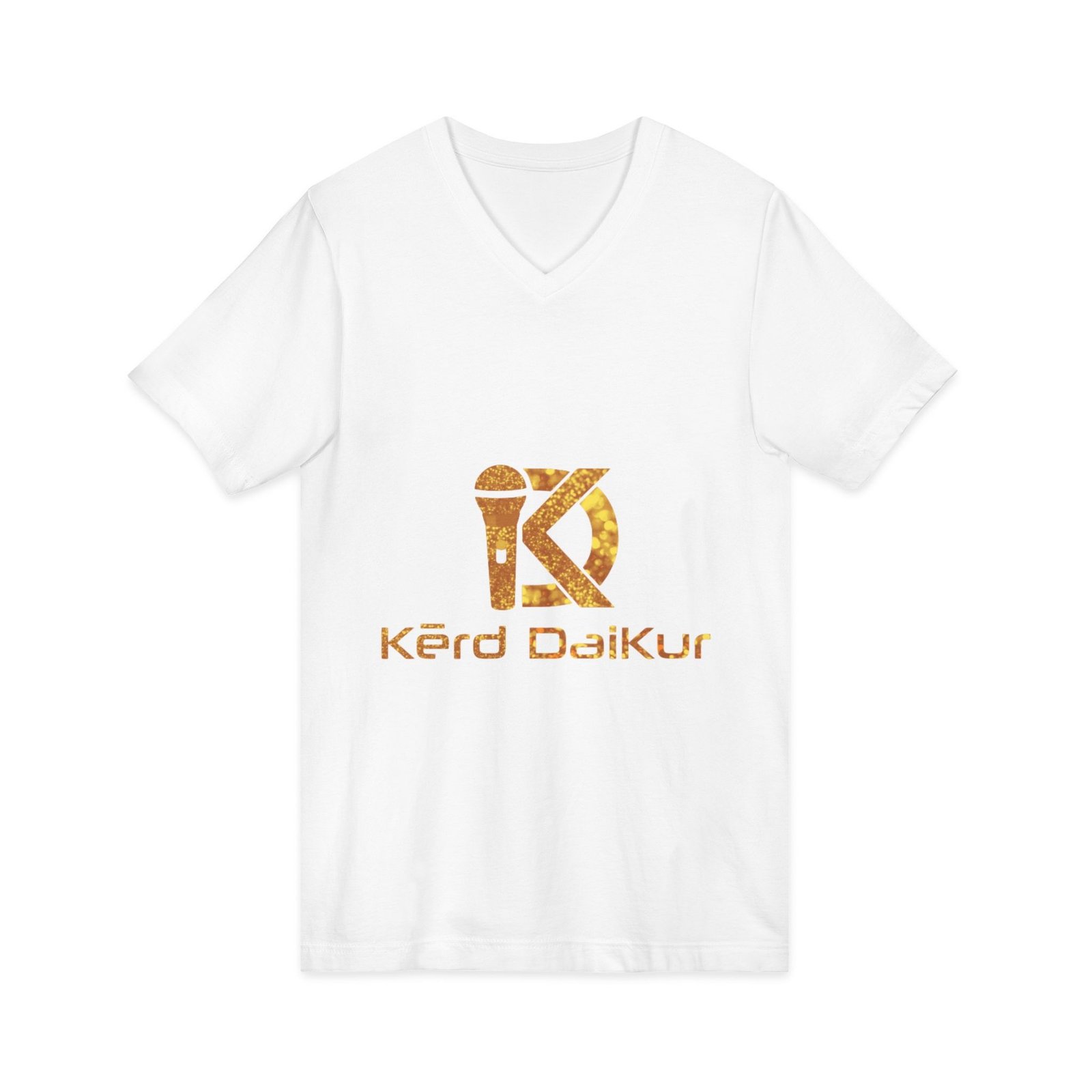 Kérd Daikur Gold Logo V-Neck Tee - Image 3
