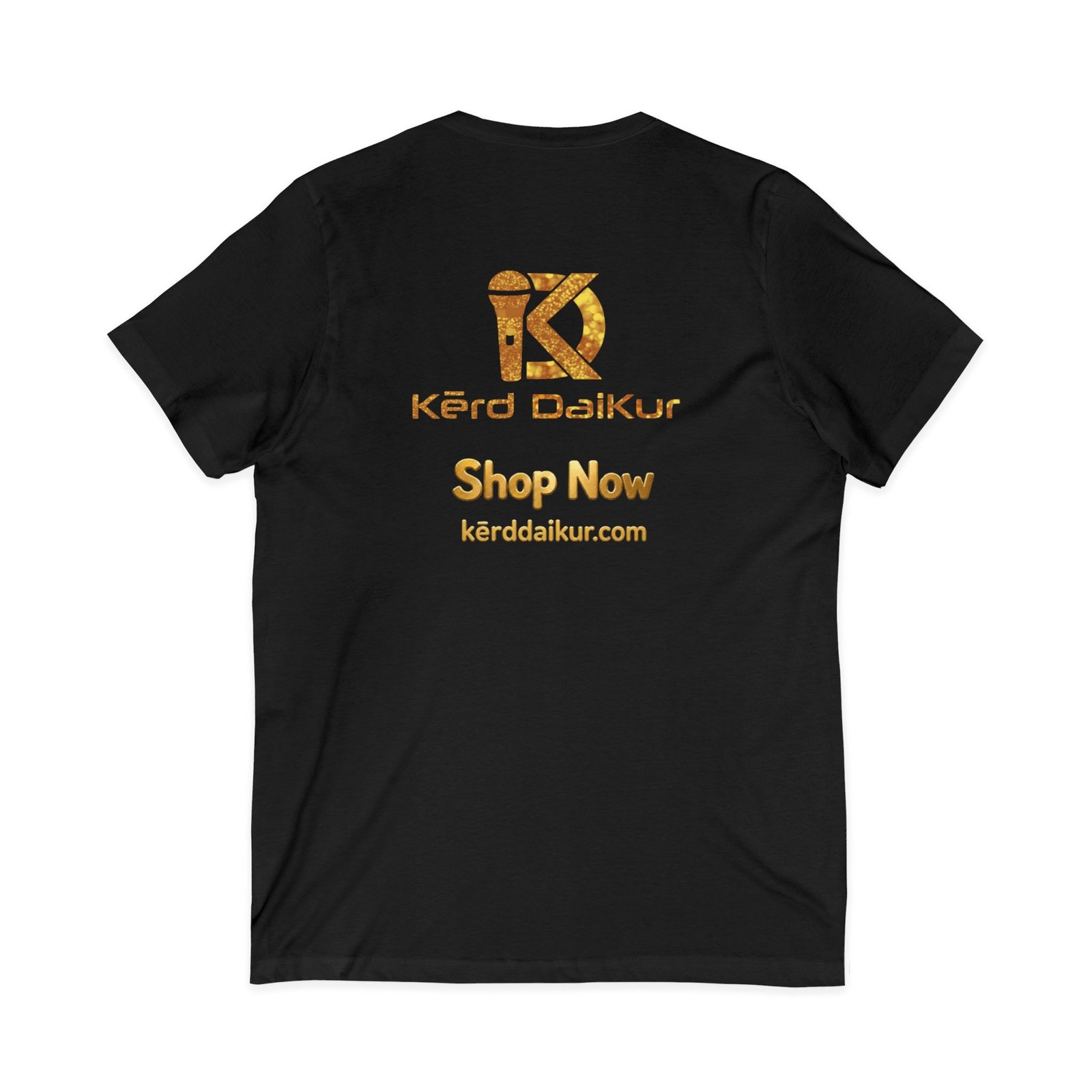 Kérd Daikur Gold Logo V-Neck Tee - Image 6