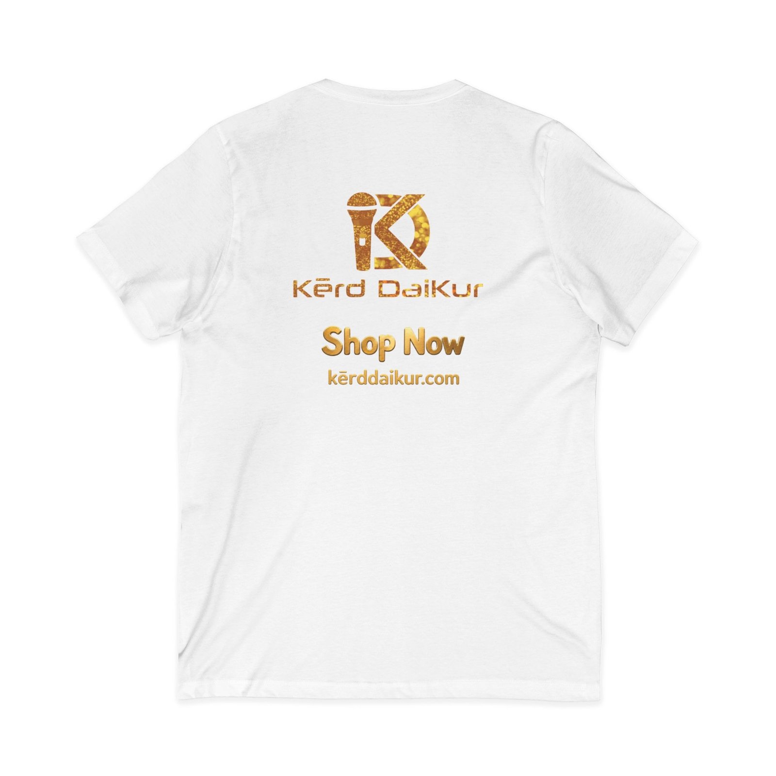Kérd Daikur Gold Logo V-Neck Tee - Image 2