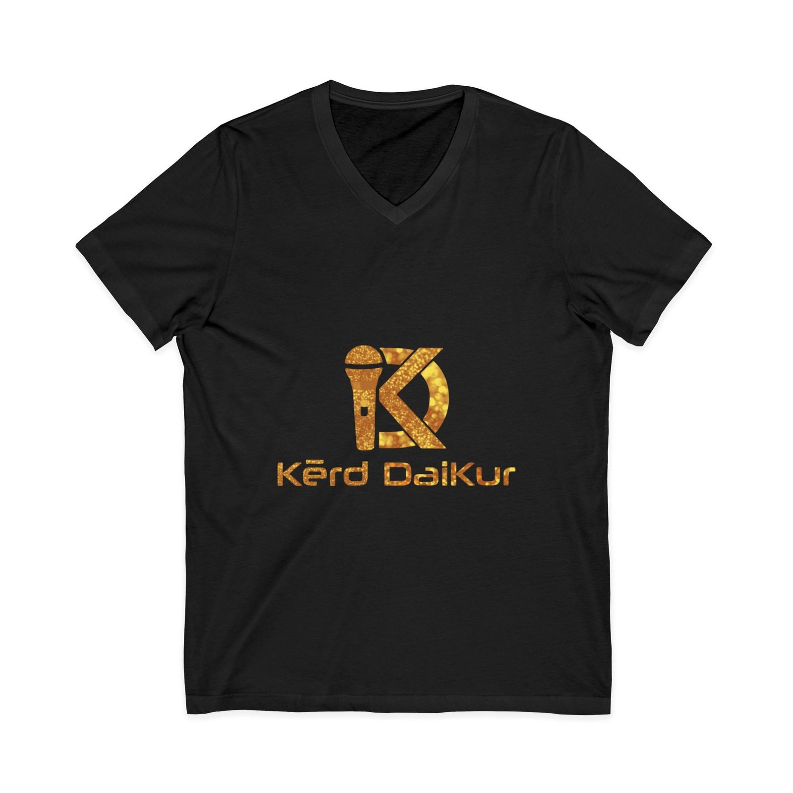 Kérd Daikur Gold Logo V-Neck Tee - Image 5