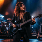 Independent indie music artist performing live during a concert