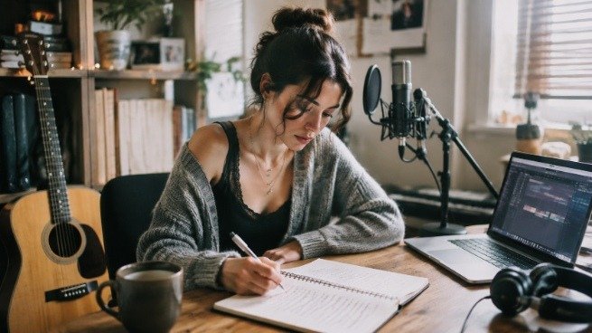 Writing meaningful song lyrics through storytelling and imagery